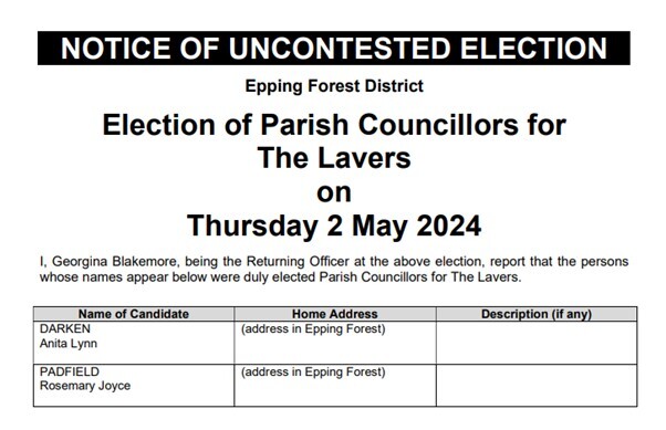 Lavers 2024 election result